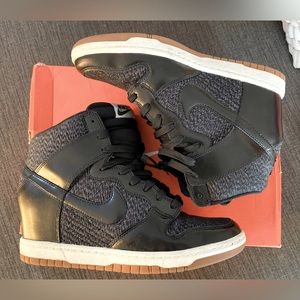 Nike black sky high dunks